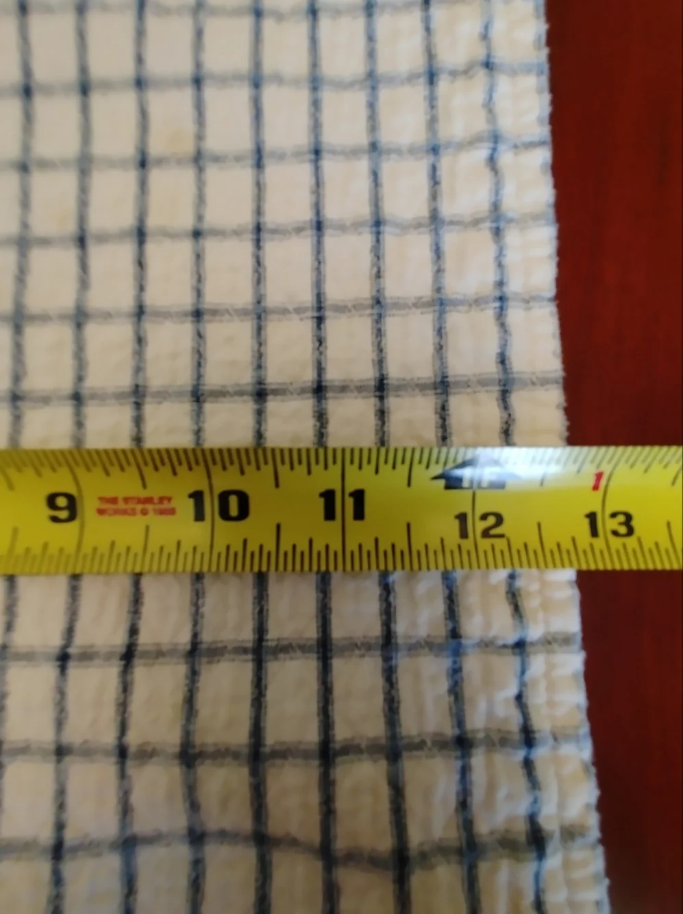 VTG White and Blue Grid Cotton Placemats - Set of 4 - 21x13